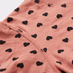 MONROW Kids Heart Crew Neck ANTIQUEROSE Best